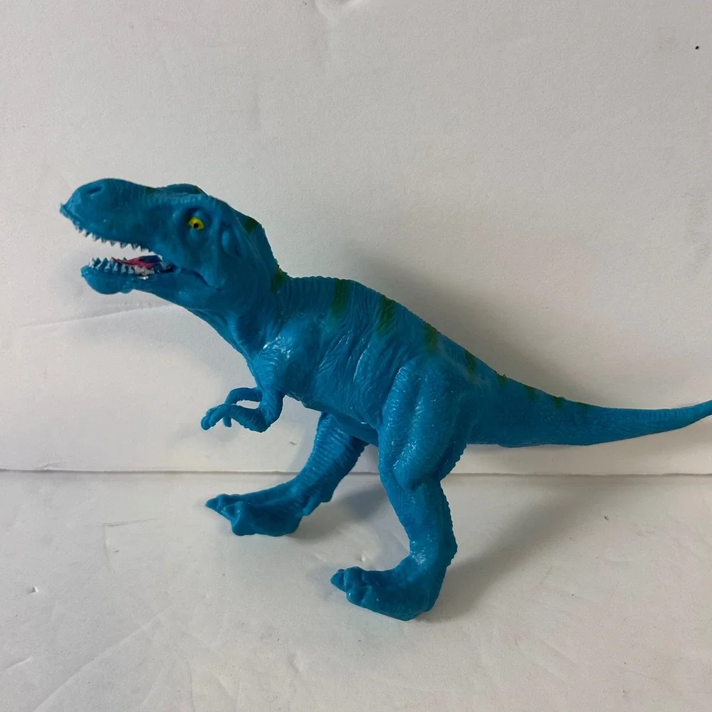 UsedAssorted Plastic Dinosaur Figures Lot of 9 with Tree Toy Prehistoric Animals